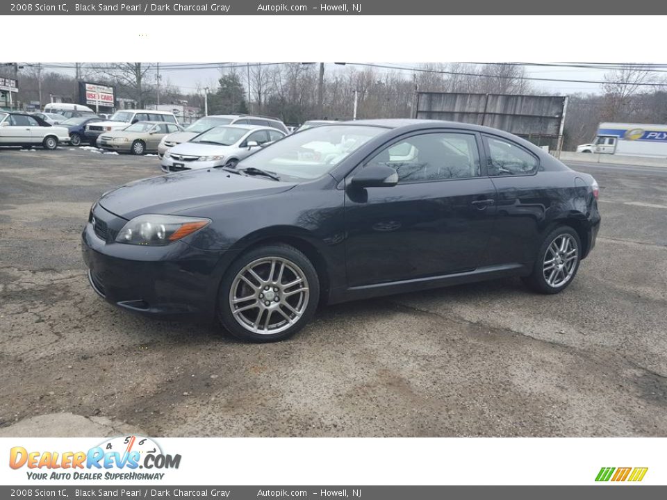 2008 Scion tC Black Sand Pearl / Dark Charcoal Gray Photo #2