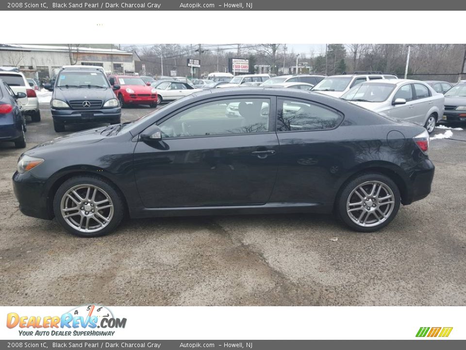 2008 Scion tC Black Sand Pearl / Dark Charcoal Gray Photo #3