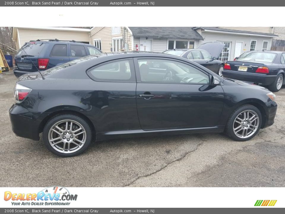 2008 Scion tC Black Sand Pearl / Dark Charcoal Gray Photo #7