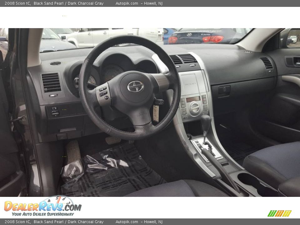 2008 Scion tC Black Sand Pearl / Dark Charcoal Gray Photo #10