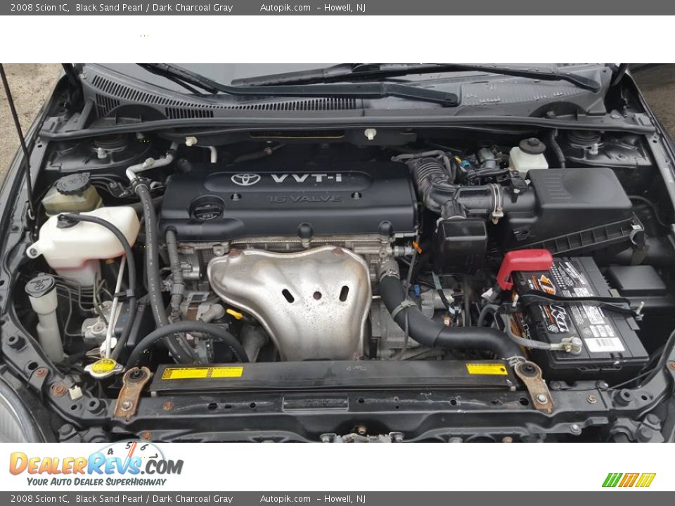 2008 Scion tC Black Sand Pearl / Dark Charcoal Gray Photo #17