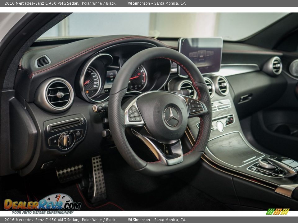 2016 Mercedes-Benz C 450 AMG Sedan Polar White / Black Photo #6