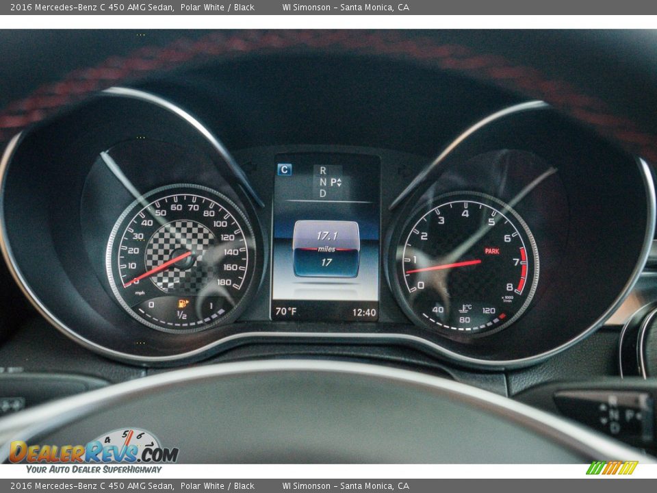 2016 Mercedes-Benz C 450 AMG Sedan Polar White / Black Photo #7