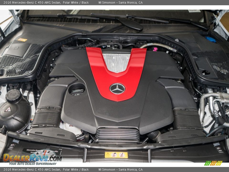 2016 Mercedes-Benz C 450 AMG Sedan Polar White / Black Photo #9