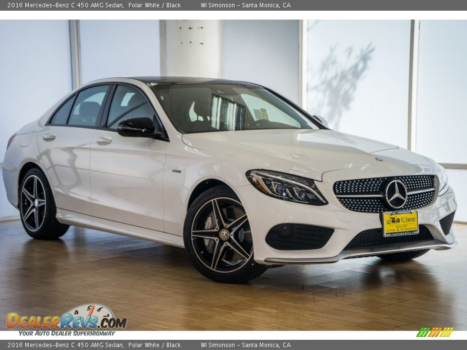 2016 Mercedes-Benz C 450 AMG Sedan Polar White / Black Photo #12