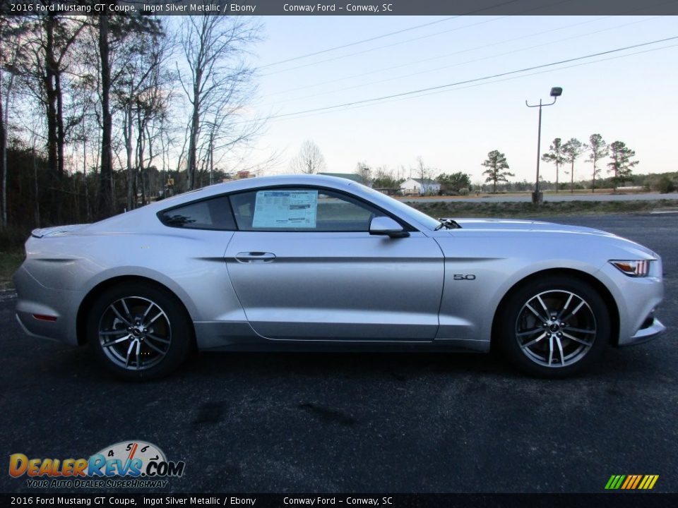 2016 Ford Mustang GT Coupe Ingot Silver Metallic / Ebony Photo #2