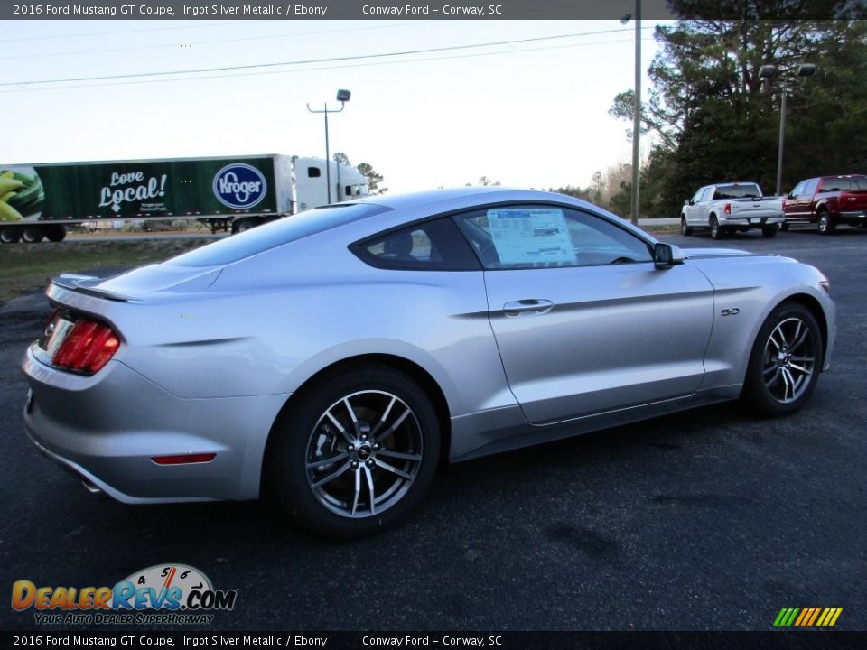 2016 Ford Mustang GT Coupe Ingot Silver Metallic / Ebony Photo #3