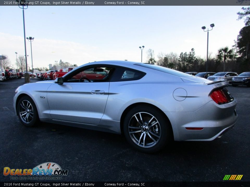 2016 Ford Mustang GT Coupe Ingot Silver Metallic / Ebony Photo #6