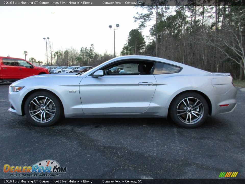 2016 Ford Mustang GT Coupe Ingot Silver Metallic / Ebony Photo #7