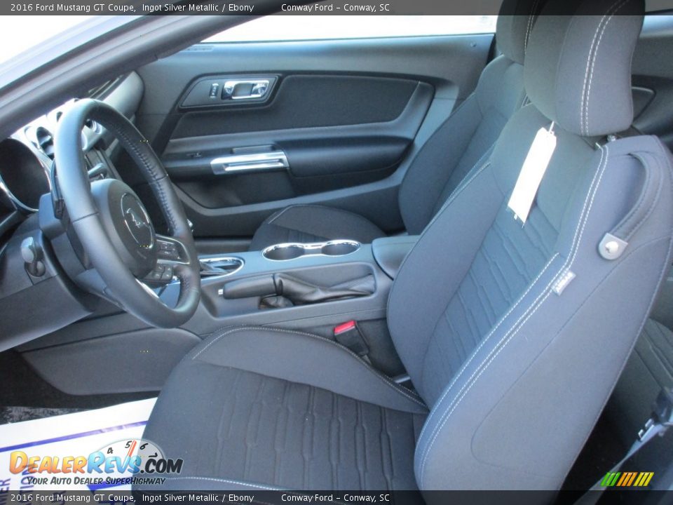 2016 Ford Mustang GT Coupe Ingot Silver Metallic / Ebony Photo #14