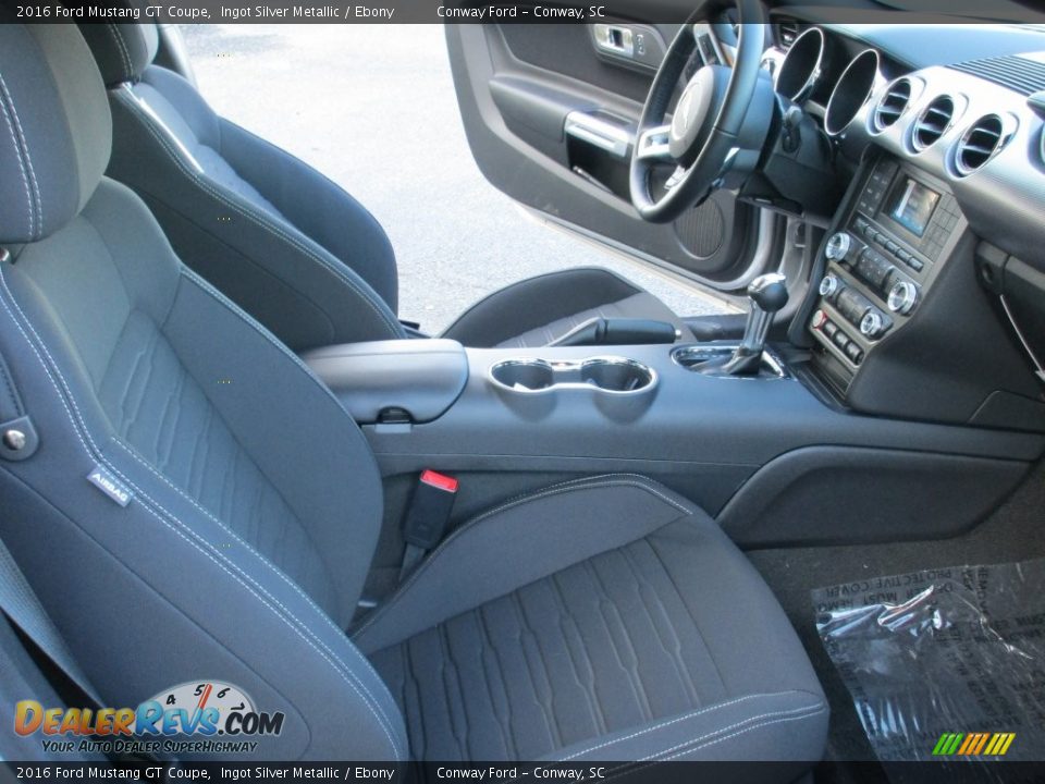 2016 Ford Mustang GT Coupe Ingot Silver Metallic / Ebony Photo #17
