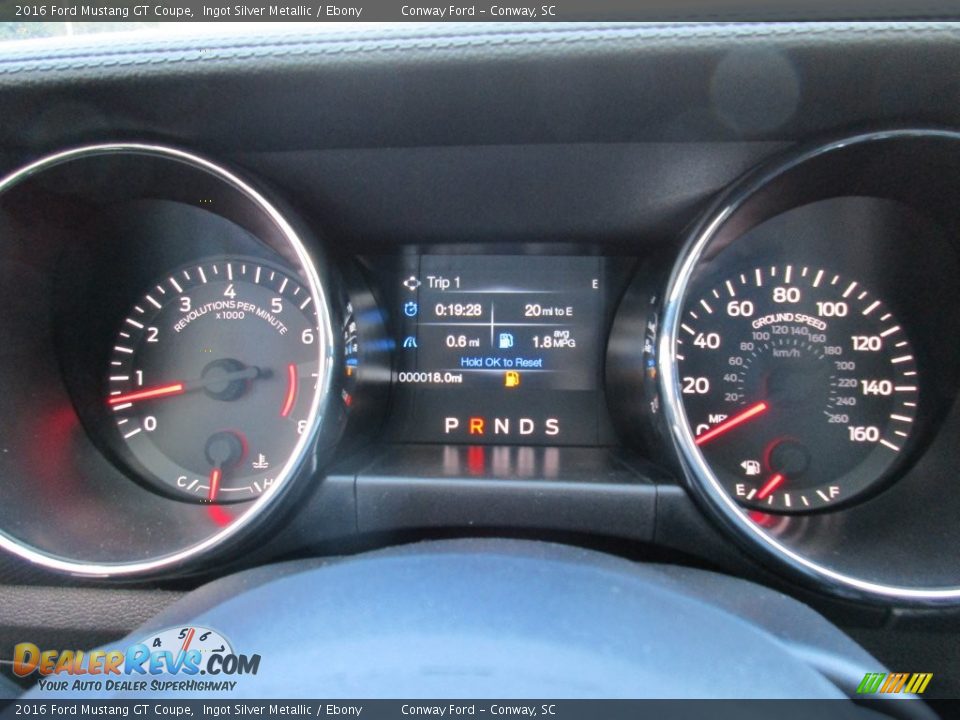 2016 Ford Mustang GT Coupe Ingot Silver Metallic / Ebony Photo #24