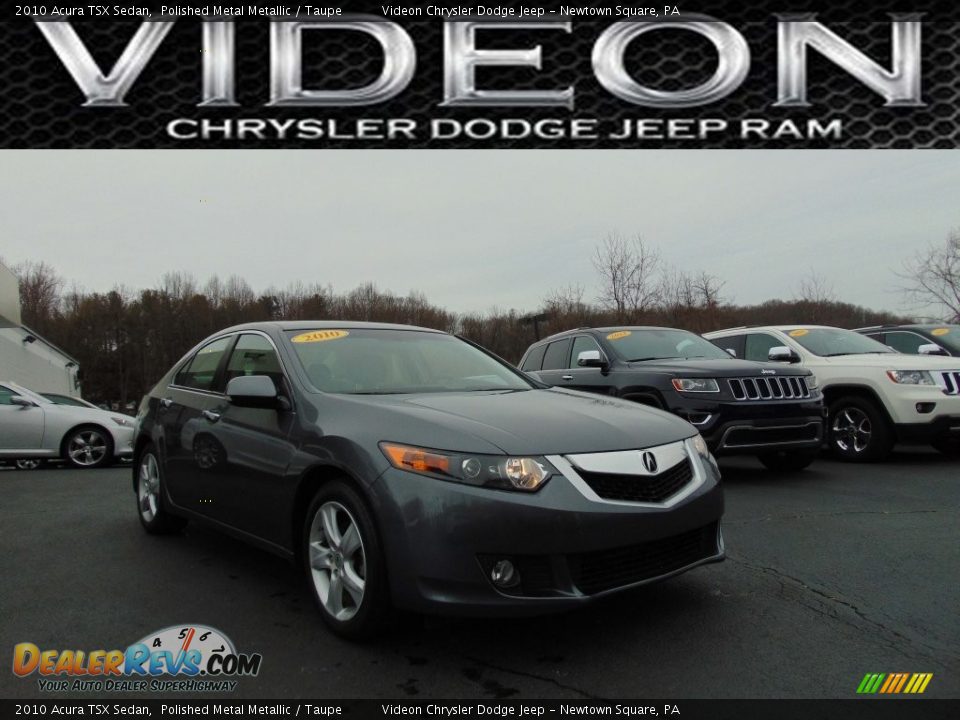 2010 Acura TSX Sedan Polished Metal Metallic / Taupe Photo #1