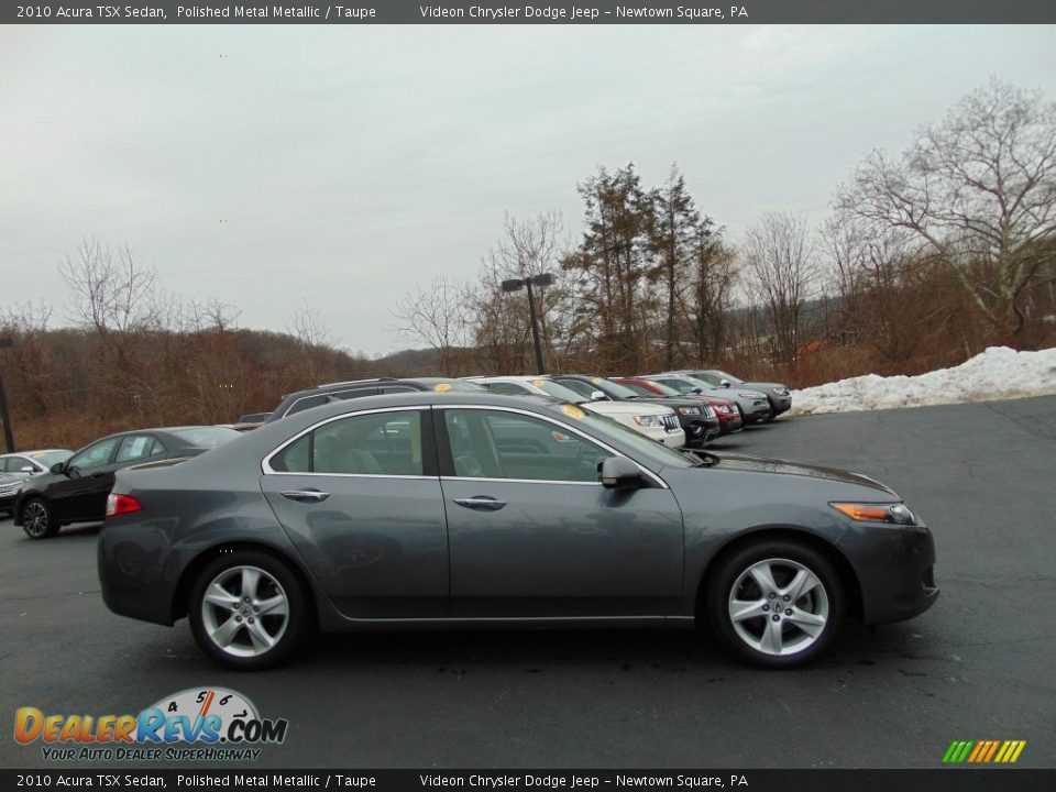 2010 Acura TSX Sedan Polished Metal Metallic / Taupe Photo #2