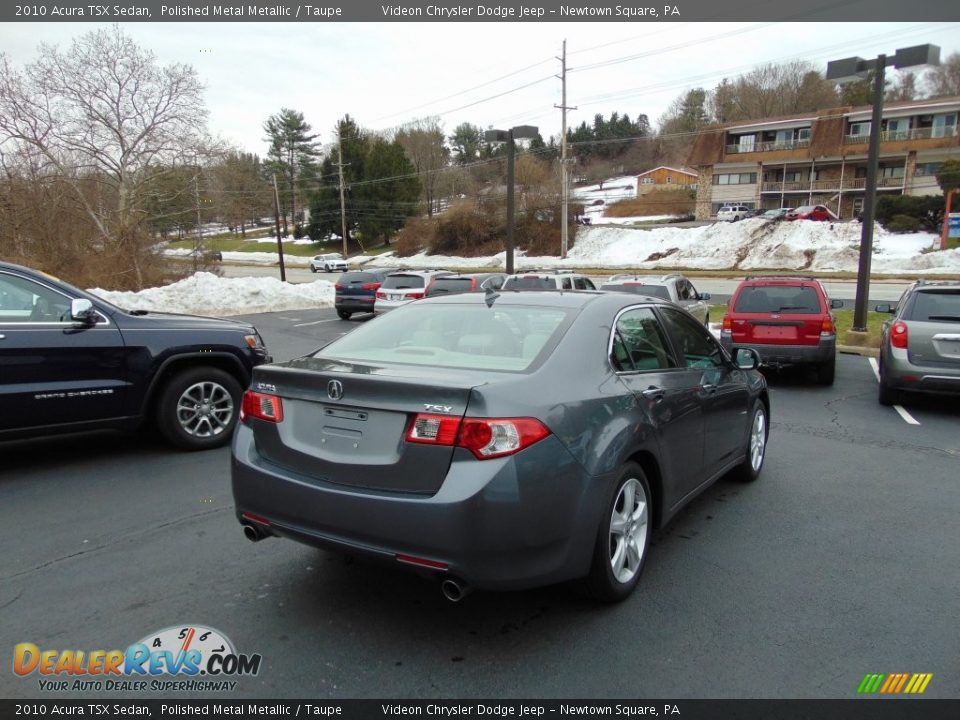 2010 Acura TSX Sedan Polished Metal Metallic / Taupe Photo #3