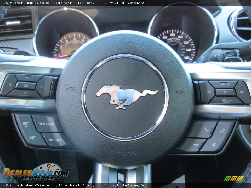 2016 Ford Mustang V6 Coupe Ingot Silver Metallic / Ebony Photo #25