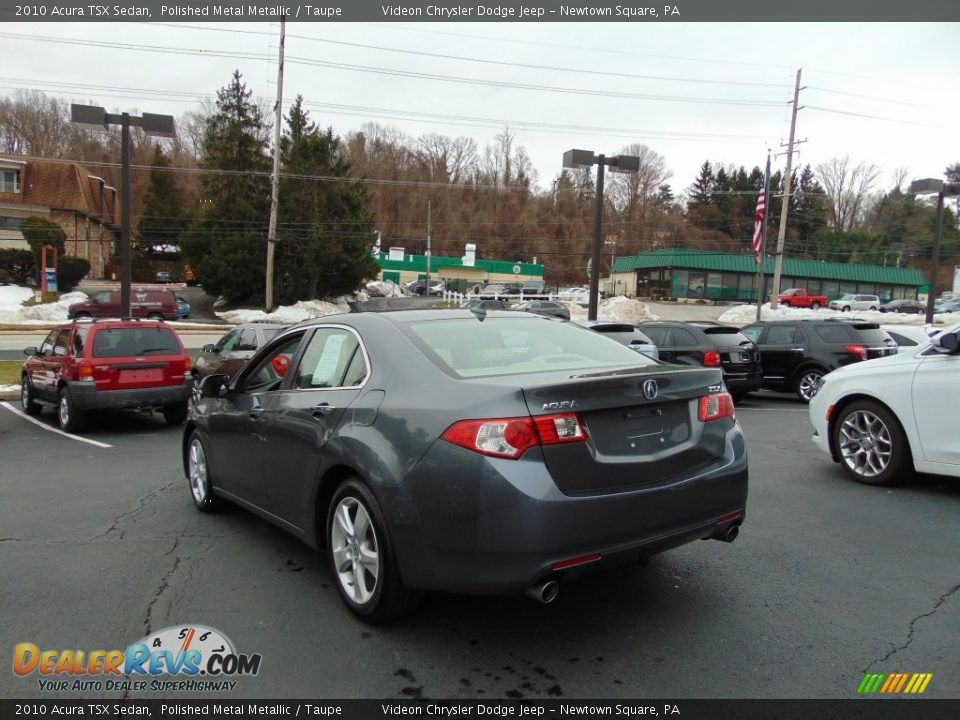 2010 Acura TSX Sedan Polished Metal Metallic / Taupe Photo #5