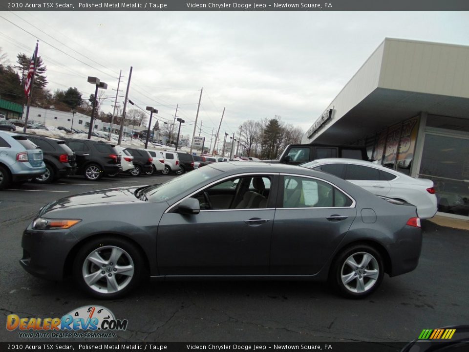 2010 Acura TSX Sedan Polished Metal Metallic / Taupe Photo #6