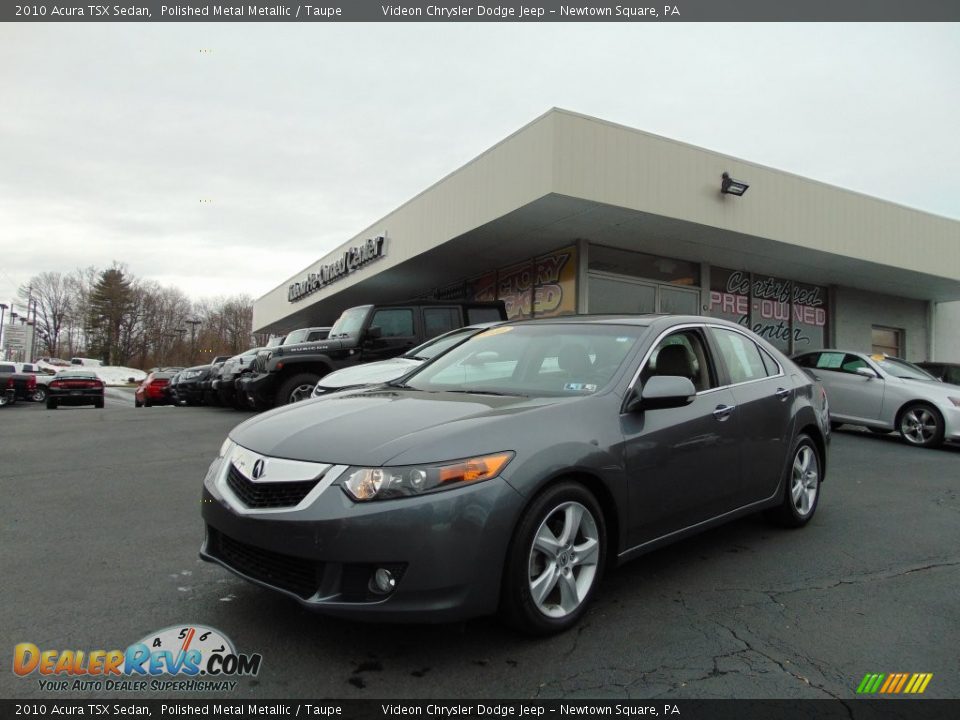 2010 Acura TSX Sedan Polished Metal Metallic / Taupe Photo #7