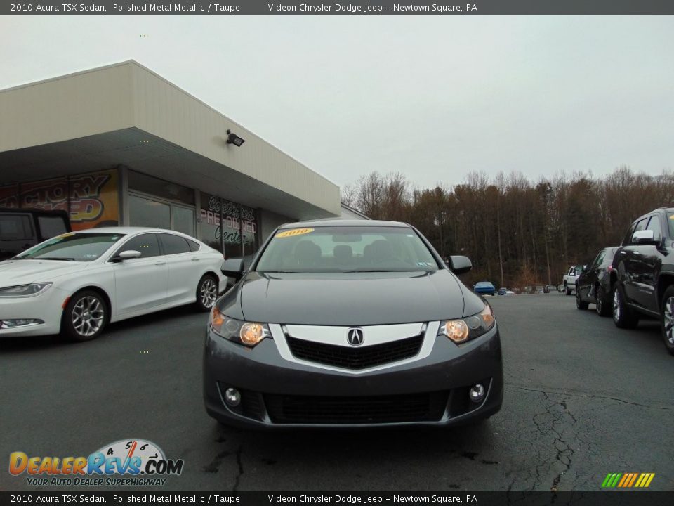 2010 Acura TSX Sedan Polished Metal Metallic / Taupe Photo #8