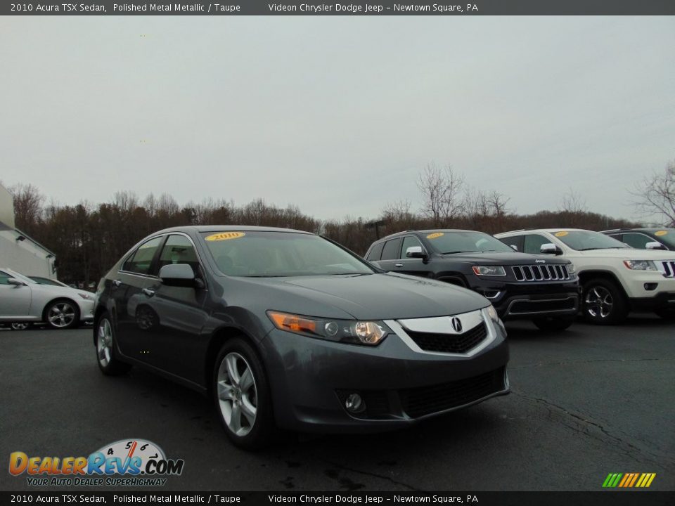 2010 Acura TSX Sedan Polished Metal Metallic / Taupe Photo #9