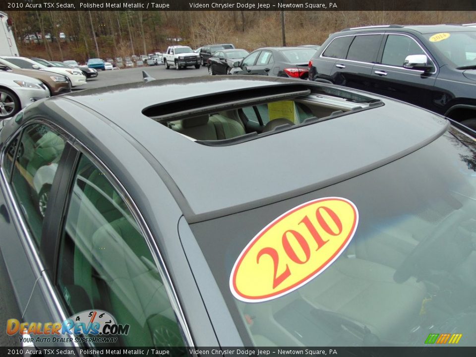 2010 Acura TSX Sedan Polished Metal Metallic / Taupe Photo #10