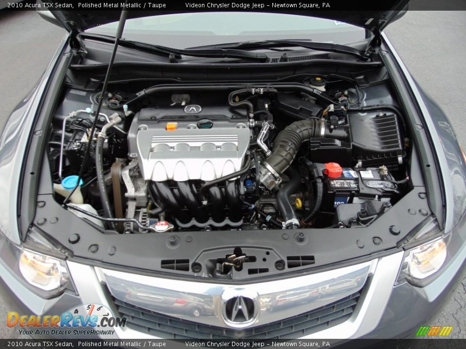 2010 Acura TSX Sedan Polished Metal Metallic / Taupe Photo #11