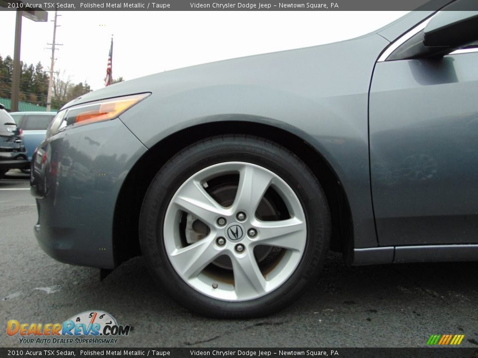 2010 Acura TSX Sedan Polished Metal Metallic / Taupe Photo #12