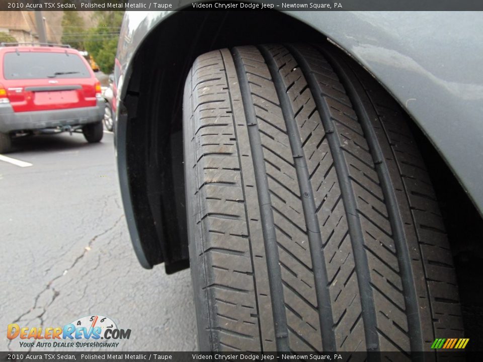 2010 Acura TSX Sedan Polished Metal Metallic / Taupe Photo #13