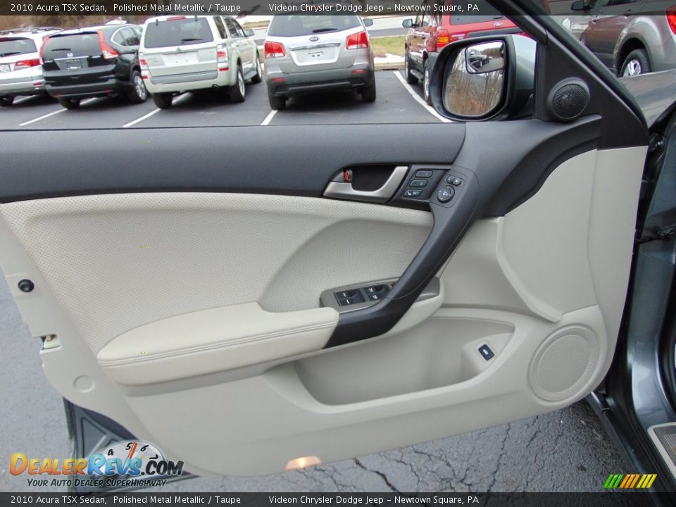 2010 Acura TSX Sedan Polished Metal Metallic / Taupe Photo #14