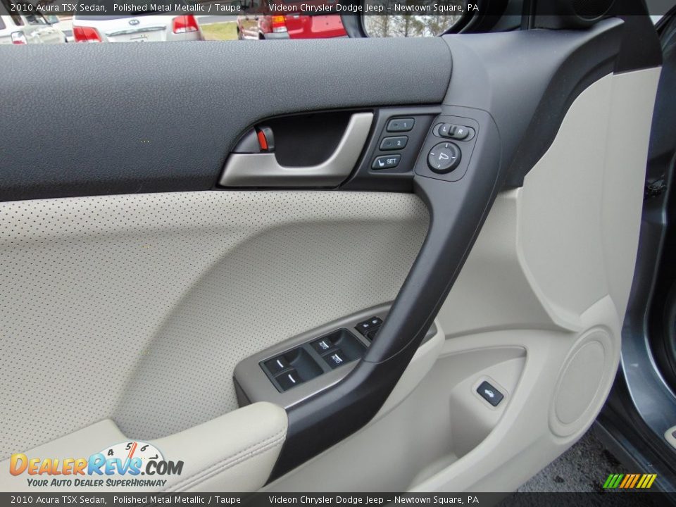 2010 Acura TSX Sedan Polished Metal Metallic / Taupe Photo #15