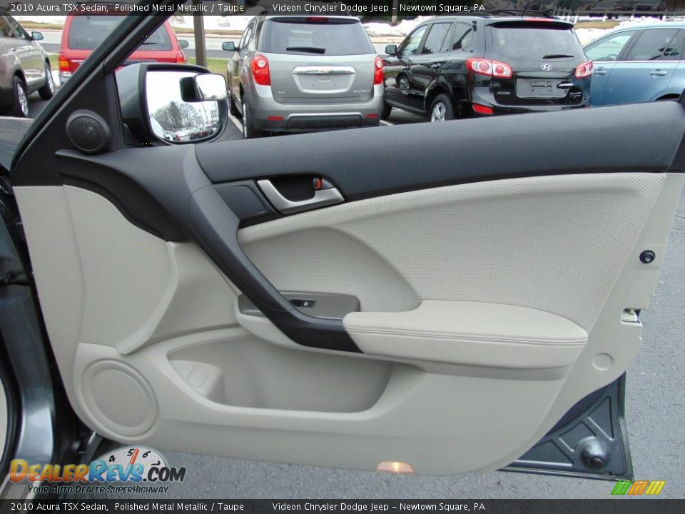 2010 Acura TSX Sedan Polished Metal Metallic / Taupe Photo #19
