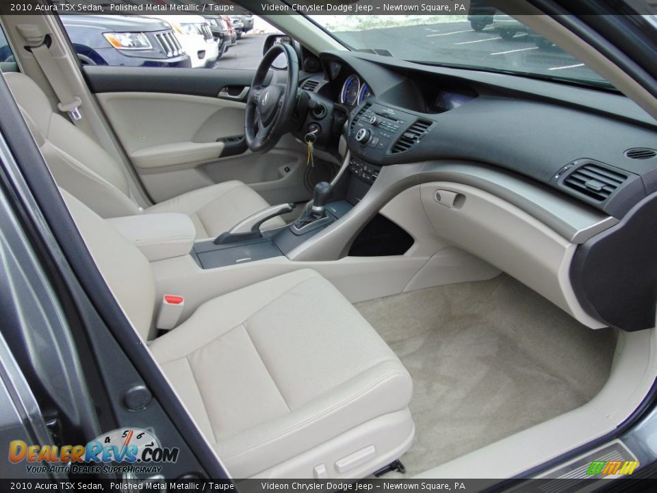 2010 Acura TSX Sedan Polished Metal Metallic / Taupe Photo #20