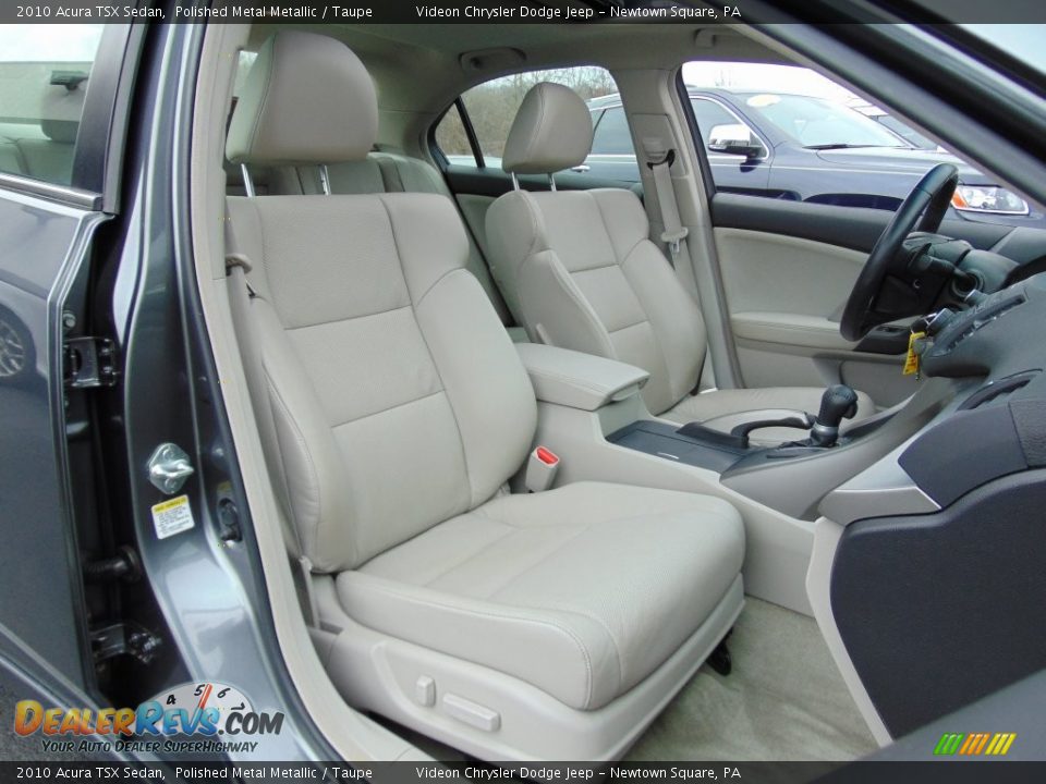 2010 Acura TSX Sedan Polished Metal Metallic / Taupe Photo #21