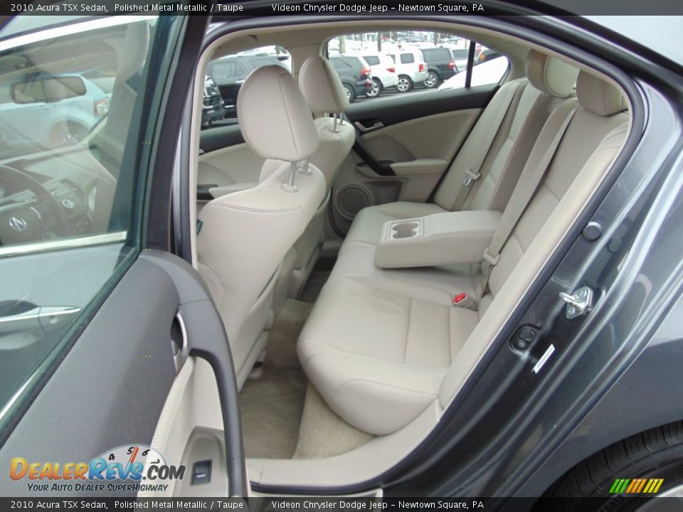 2010 Acura TSX Sedan Polished Metal Metallic / Taupe Photo #22