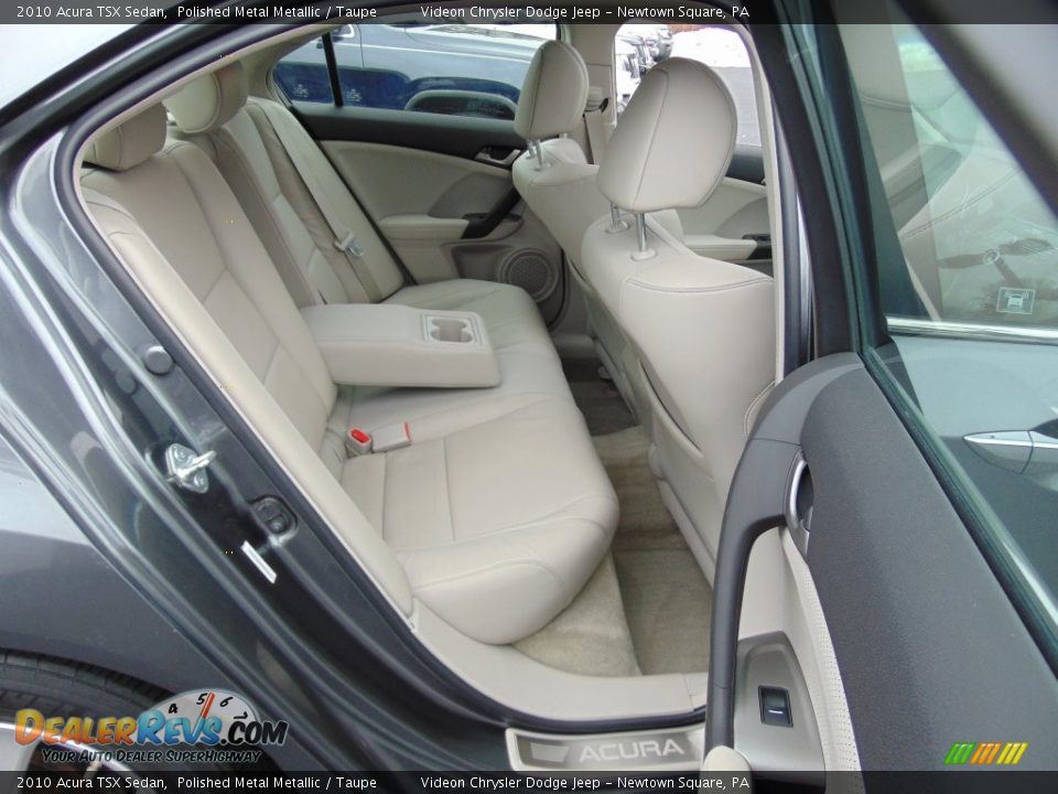 2010 Acura TSX Sedan Polished Metal Metallic / Taupe Photo #23