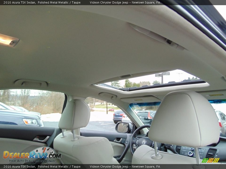 2010 Acura TSX Sedan Polished Metal Metallic / Taupe Photo #25