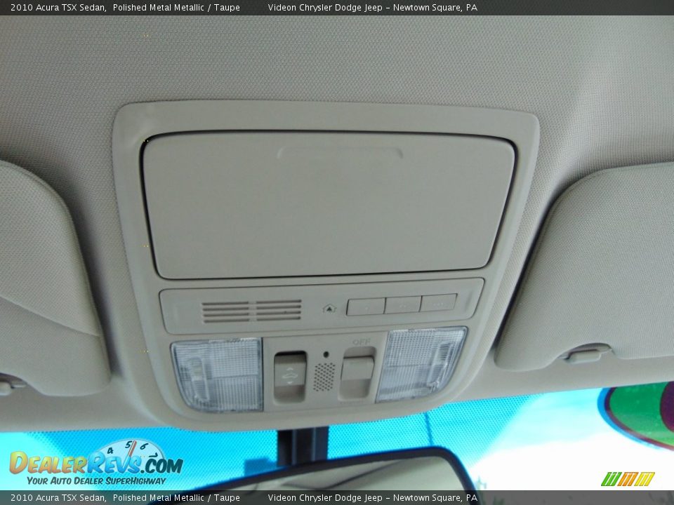 2010 Acura TSX Sedan Polished Metal Metallic / Taupe Photo #26