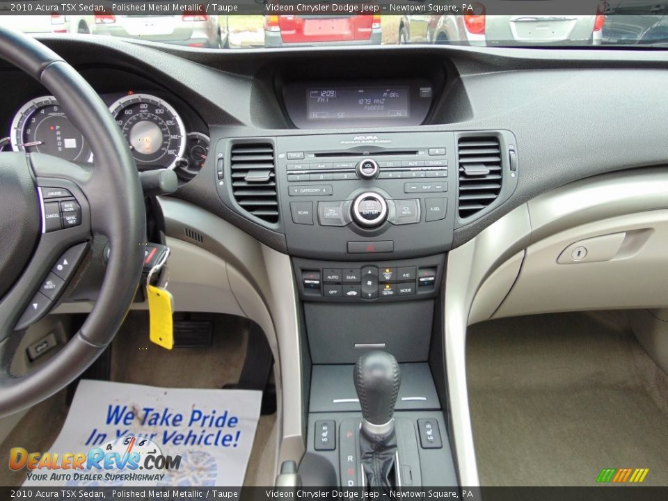 2010 Acura TSX Sedan Polished Metal Metallic / Taupe Photo #27