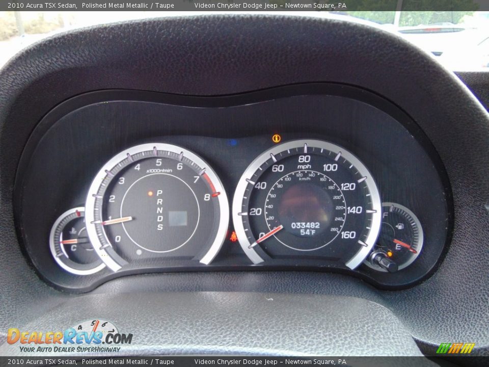 2010 Acura TSX Sedan Polished Metal Metallic / Taupe Photo #31