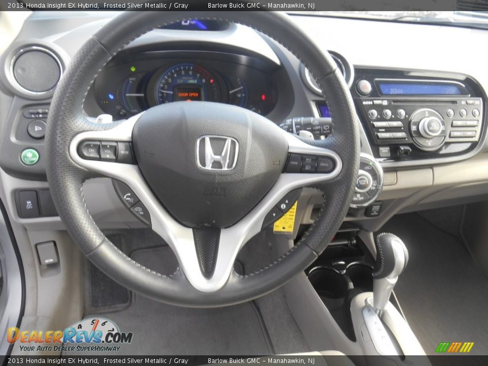 2013 Honda Insight EX Hybrid Frosted Silver Metallic / Gray Photo #17