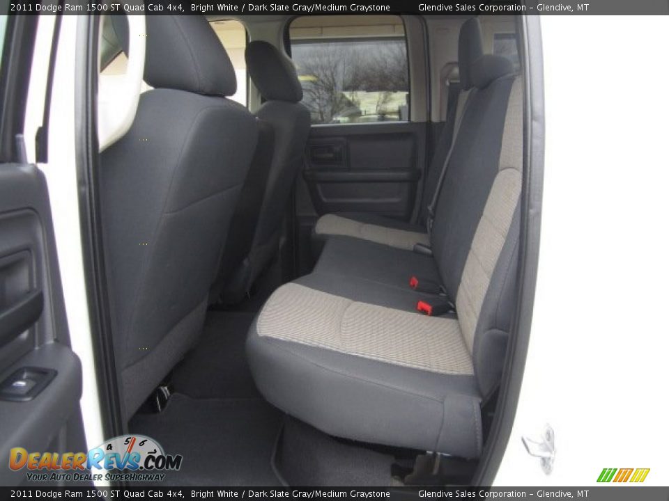 2011 Dodge Ram 1500 ST Quad Cab 4x4 Bright White / Dark Slate Gray/Medium Graystone Photo #13