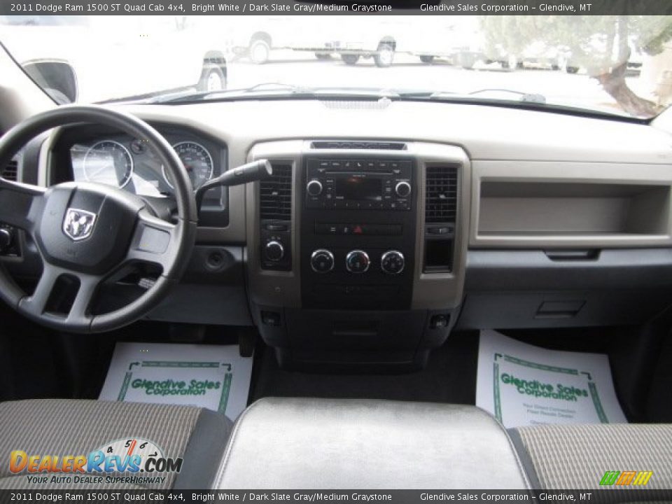 2011 Dodge Ram 1500 ST Quad Cab 4x4 Bright White / Dark Slate Gray/Medium Graystone Photo #19