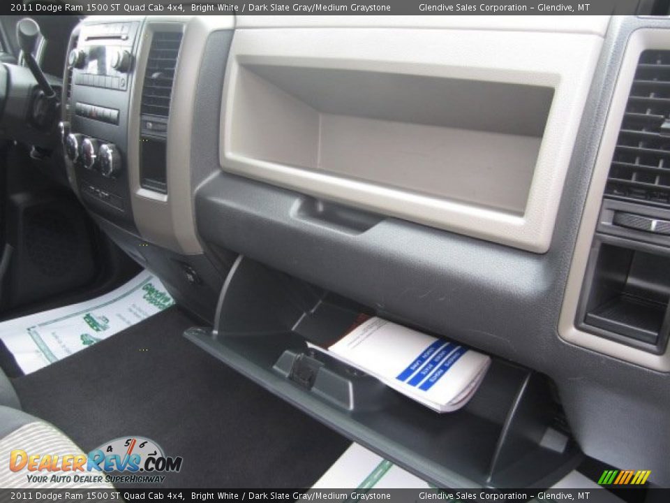 2011 Dodge Ram 1500 ST Quad Cab 4x4 Bright White / Dark Slate Gray/Medium Graystone Photo #23