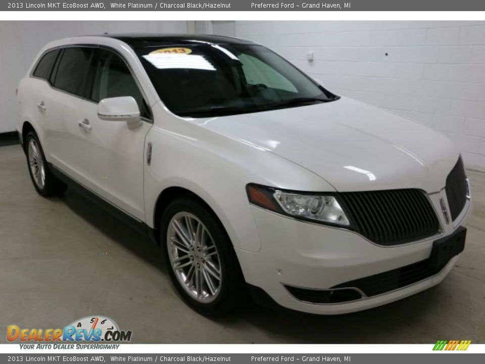 2013 Lincoln MKT EcoBoost AWD White Platinum / Charcoal Black/Hazelnut Photo #1