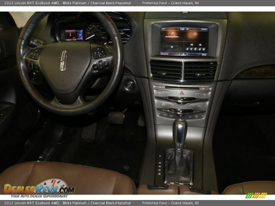 2013 Lincoln MKT EcoBoost AWD White Platinum / Charcoal Black/Hazelnut Photo #2