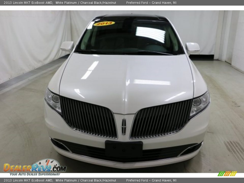 2013 Lincoln MKT EcoBoost AWD White Platinum / Charcoal Black/Hazelnut Photo #35