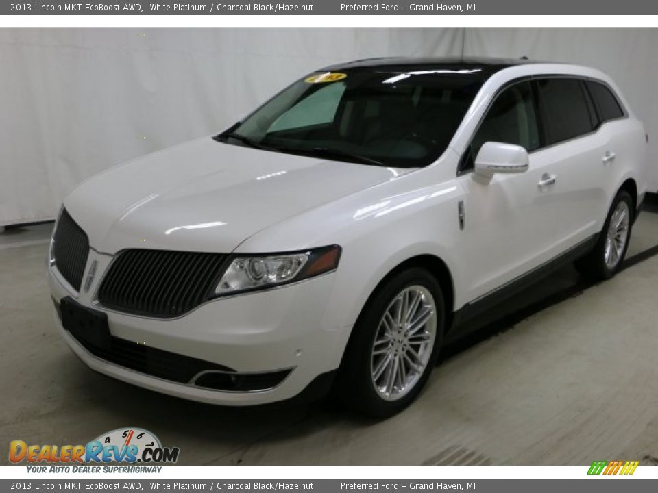 2013 Lincoln MKT EcoBoost AWD White Platinum / Charcoal Black/Hazelnut Photo #36