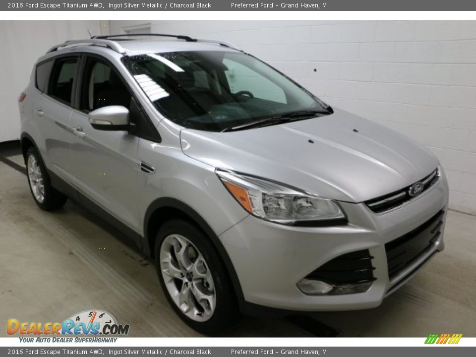 2016 Ford Escape Titanium 4WD Ingot Silver Metallic / Charcoal Black Photo #3