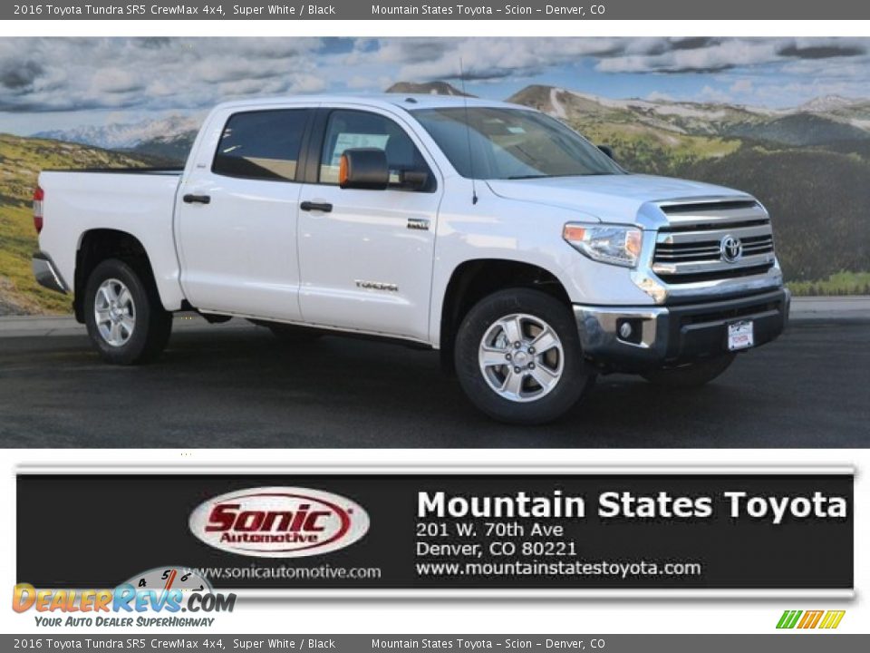 2016 Toyota Tundra SR5 CrewMax 4x4 Super White / Black Photo #1